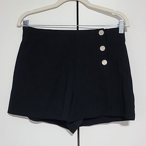 ZARA Highwaisted Pinstripe button shorts